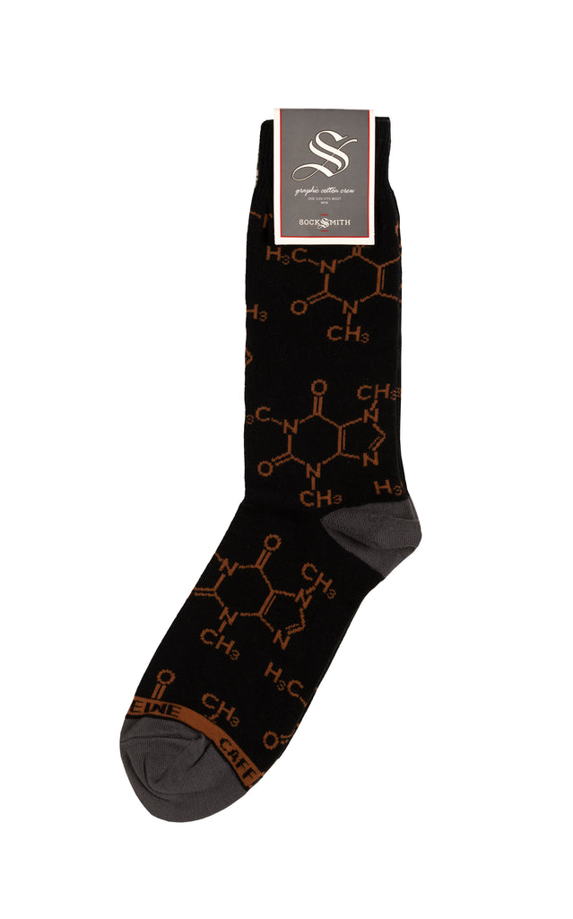 Socksmith Men's Caffeine Molecule Crew Socks